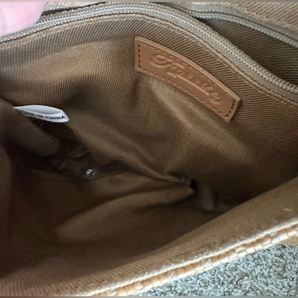 Fossil Tan Woven Straw Shoulder Bag‎